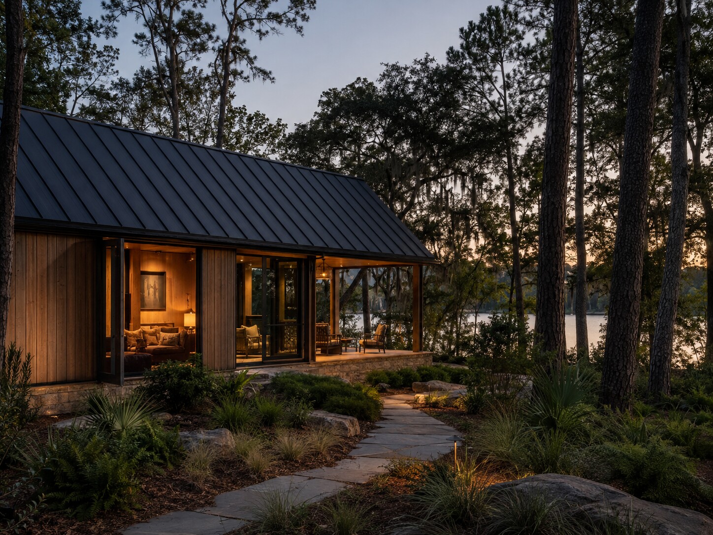 Modern lakeside cabin at Jackson Summerville Resort